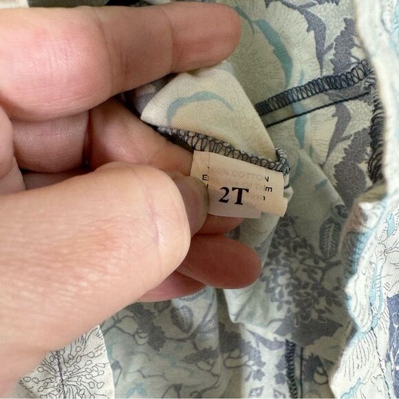 Ferd Floral Dress Whimsical Cotton Designer Girls Size 2T - Picture 6 of 7